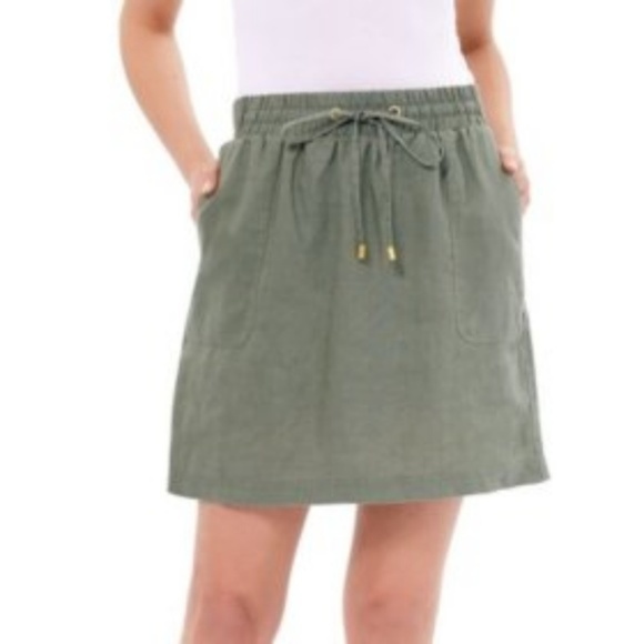 company ellen tracy Pants - Company Ellen Tracy Linen Small Green Skort